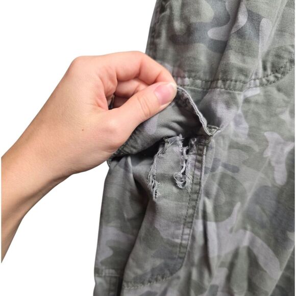 Woman Within Green Camouflage Cotton Cargo Pants 22W - Picture 3 of 5